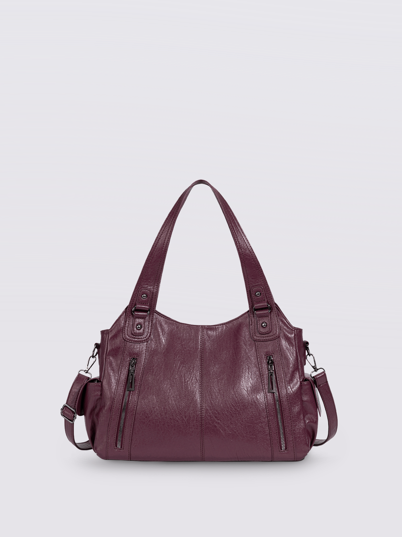 Vicky | Classic Multi - Pocket Shoulder Bag – Stylish & Versatile for Everyday Use - in Burgundy | Arvea Bags