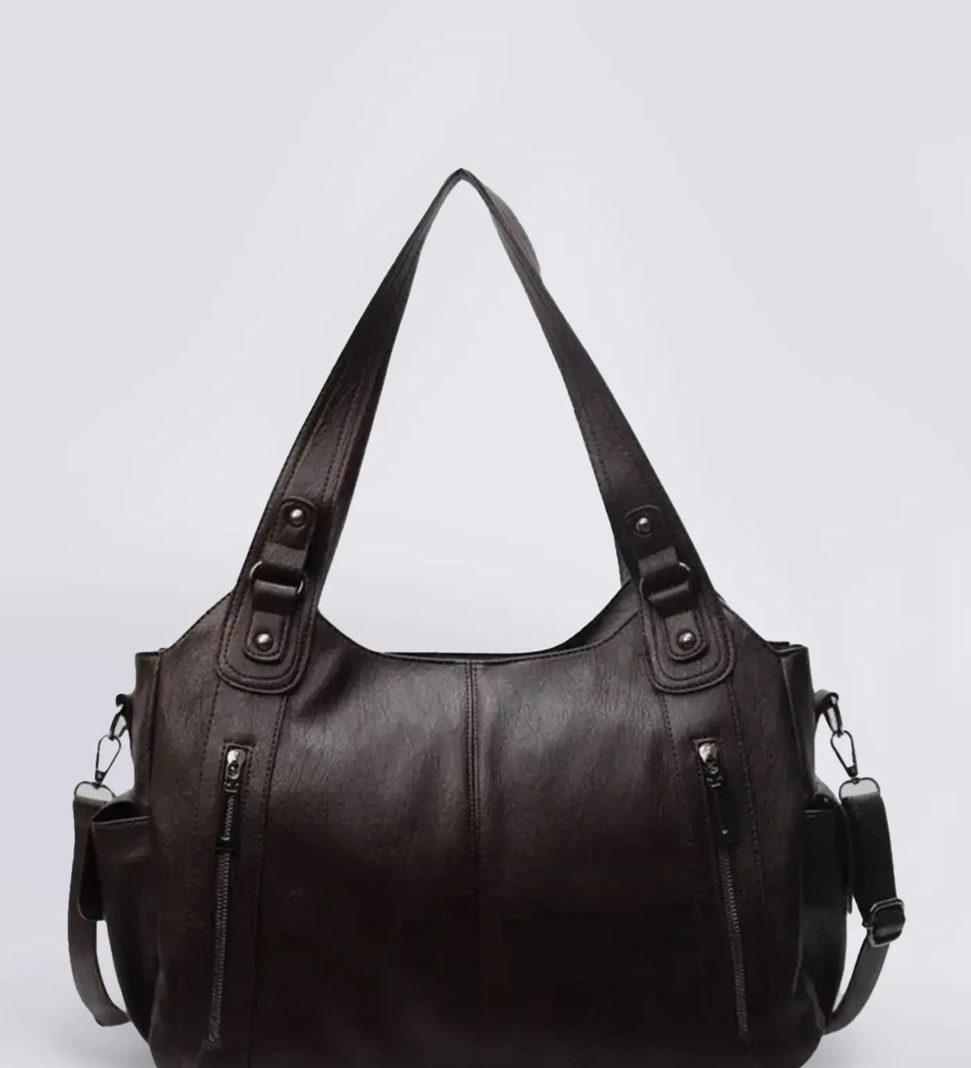 Vicky | Classic Multi - Pocket Shoulder Bag – Stylish & Versatile for Everyday Use - in Coffee | Arvea Bags