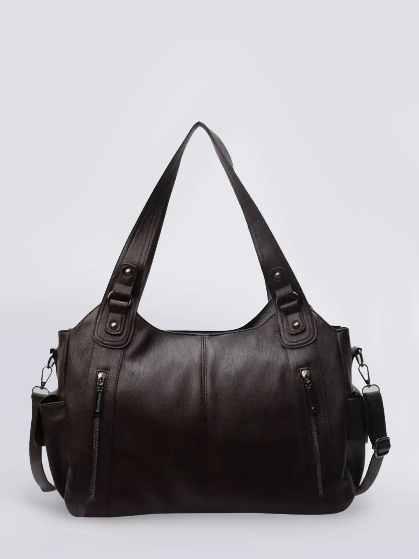 Vicky | Classic Multi - Pocket Shoulder Bag – Stylish & Versatile for Everyday Use - in Coffee | Arvea Bags