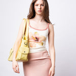 Vicky | Classic Multi - Pocket Shoulder Bag – Stylish & Versatile for Everyday Use - in Light Yellow | Arvea Bags