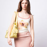 Vicky | Classic Multi - Pocket Shoulder Bag – Stylish & Versatile for Everyday Use - in Light Yellow | Arvea Bags