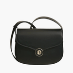 Victoria | Black Leather Saddle Bag – Classic & Chic - in Black | Arvea Bags
