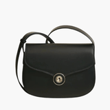 Victoria | Black Leather Saddle Bag – Classic & Chic - in Black | Arvea Bags