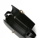Victoria | Black Leather Saddle Bag – Classic & Chic - in Black | Arvea Bags