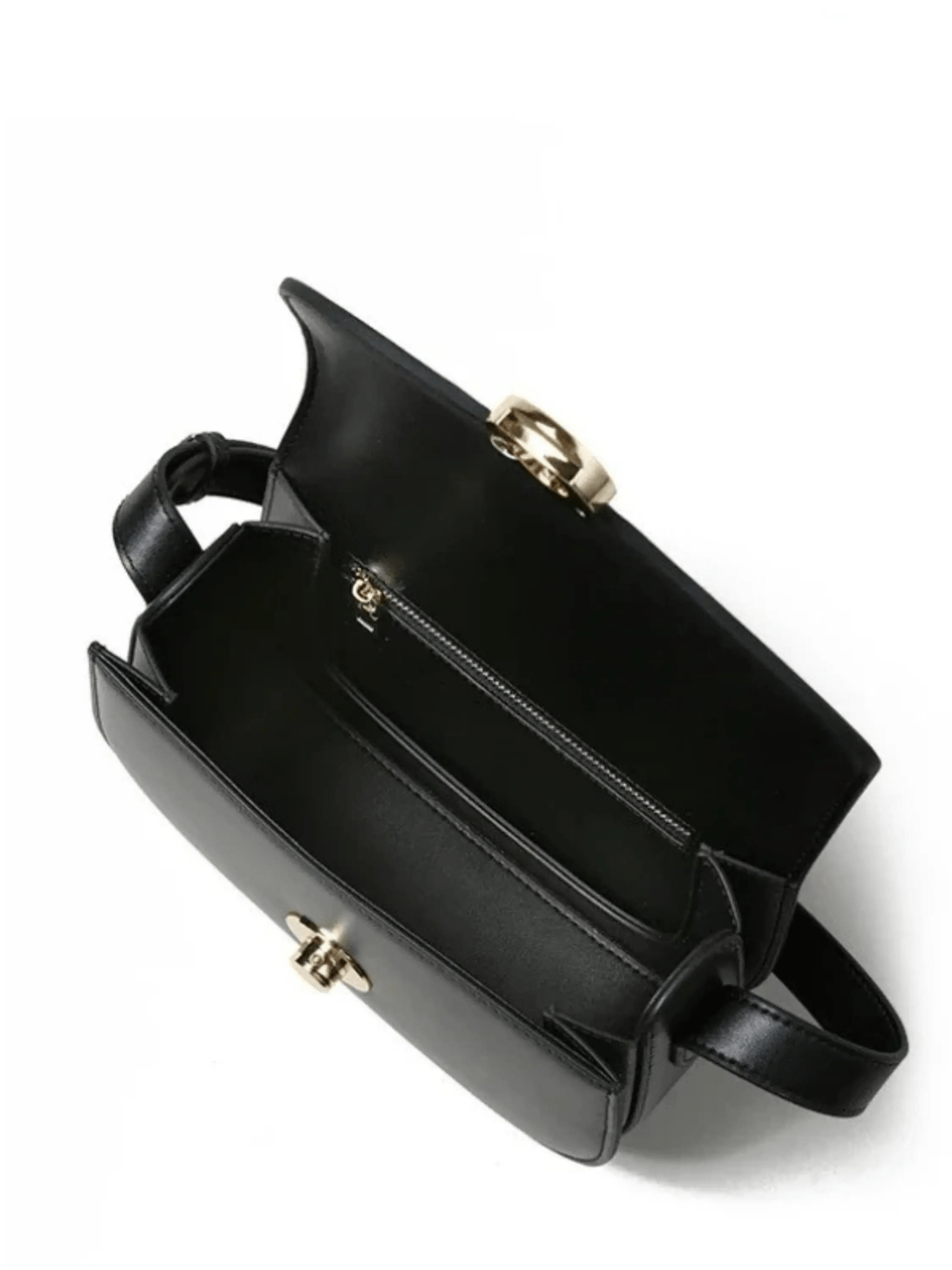 Victoria | Black Leather Saddle Bag – Classic & Chic - in Black | Arvea Bags