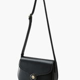Victoria | Black Leather Saddle Bag – Classic & Chic - in Black | Arvea Bags