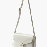 Victoria | Black Leather Saddle Bag – Classic & Chic - in Black | Arvea Bags