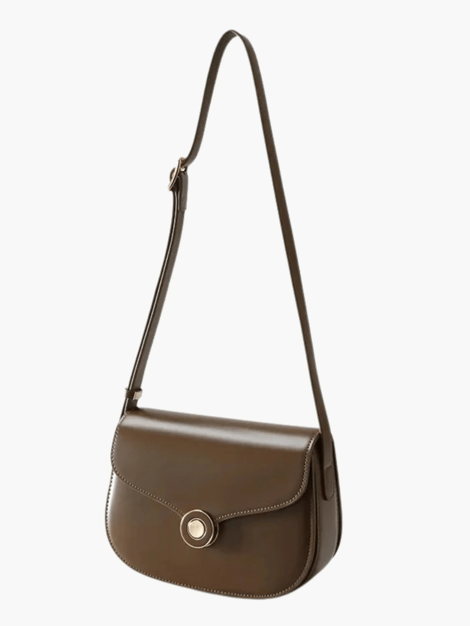 Victoria | Black Leather Saddle Bag – Classic & Chic - in Black | Arvea Bags