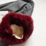 Vienna | Burgundy Faux Fur Hobo Bag – Cozy & Luxe - in Burgundy | Arvea Bags