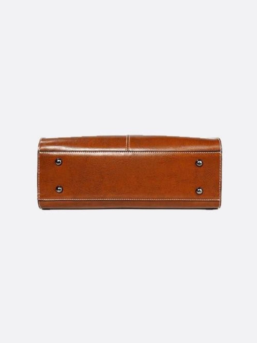 Vintage - Style Camel Leather Tote Bag – Professional & Timeless - in Camel | Arvea Bags