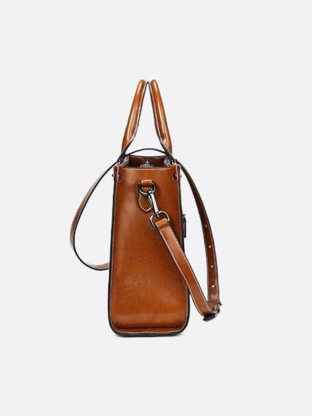 Vintage - Style Camel Leather Tote Bag – Professional & Timeless - in Camel | Arvea Bags