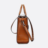 Vintage - Style Camel Leather Tote Bag – Professional & Timeless - in Camel | Arvea Bags