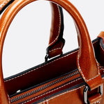 Vintage - Style Camel Leather Tote Bag – Professional & Timeless - in Camel | Arvea Bags