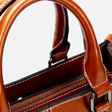 Vintage - Style Camel Leather Tote Bag – Professional & Timeless - in Camel | Arvea Bags