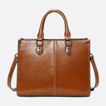 Vintage - Style Camel Leather Tote Bag – Professional & Timeless - in Camel | Arvea Bags