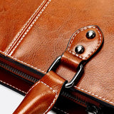 Vintage - Style Camel Leather Tote Bag – Professional & Timeless - in Camel | Arvea Bags