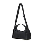 Violetta | Black Asymmetric Handbag – Modern Elegance & Versatile Design - in Black | Arvea Bags