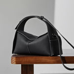Violetta | Black Asymmetric Handbag – Modern Elegance & Versatile Design - in Black | Arvea Bags