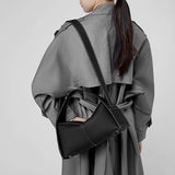 Violetta | Black Asymmetric Handbag – Modern Elegance & Versatile Design - in Black | Arvea Bags