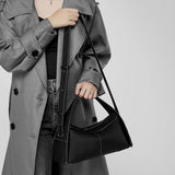 Violetta | Black Asymmetric Handbag – Modern Elegance & Versatile Design - in Black | Arvea Bags