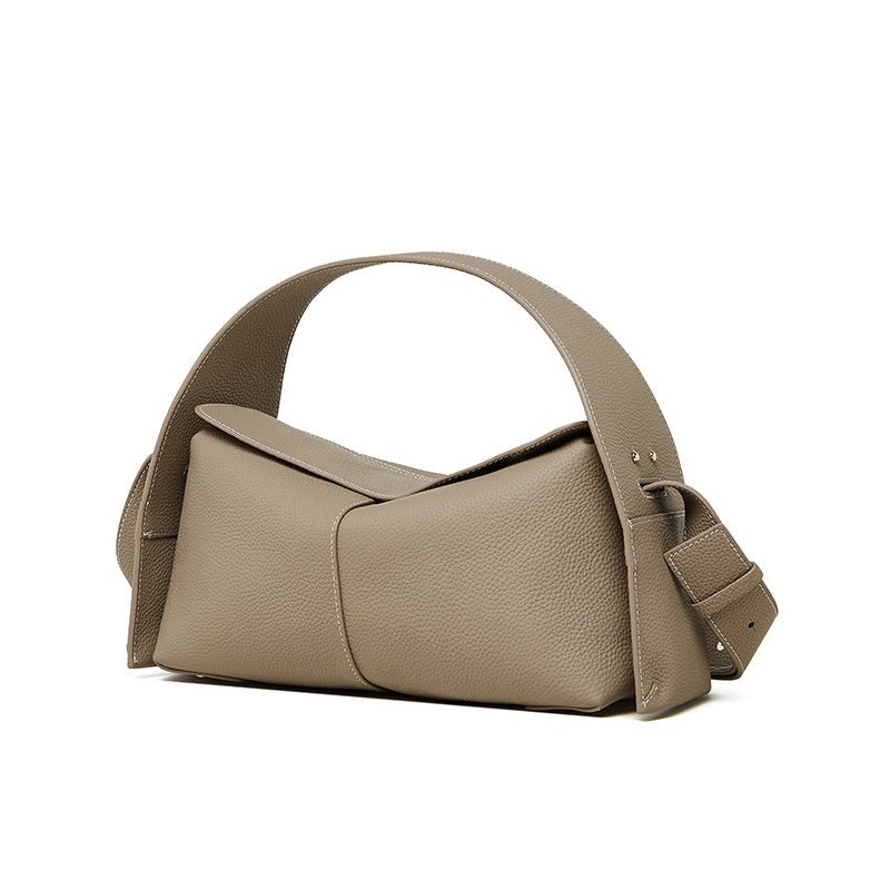 Violetta | Black Asymmetric Handbag – Modern Elegance & Versatile Design - in Khaki | Arvea Bags