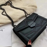Vionara | Black Studded Leather Shoulder Bag – Edgy Elegance - in Black | Arvea Bags