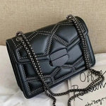 Vionara | Black Studded Leather Shoulder Bag – Edgy Elegance - in Black | Arvea Bags