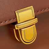 Vivienne Retro Baguette Bag – Structured Leather Shoulder Purse - in Brown | Arvea Bags