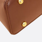 Vivienne Retro Baguette Bag – Structured Leather Shoulder Purse - in Brown | Arvea Bags