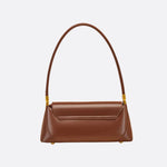 Vivienne Retro Baguette Bag – Structured Leather Shoulder Purse - in Brown | Arvea Bags