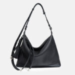 Women’s Leather Crossbody Hobo Bag – Everyday Minimalist - in Black | Arvea Bags