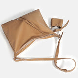 Women’s Leather Crossbody Hobo Bag – Everyday Minimalist - in Camel | Arvea Bags