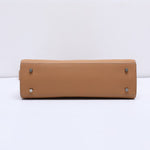 Women’s Leather Shoulder Handbag – Minimalist Structured Design - in Classic Brown | Arvea Bags