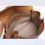 Women’s Leather Shoulder Handbag – Minimalist Structured Design - in Classic Brown | Arvea Bags