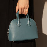Women's Top Grain Leather Shell - Shaped Handbag - in Ocean Blue | Arvea Bags
