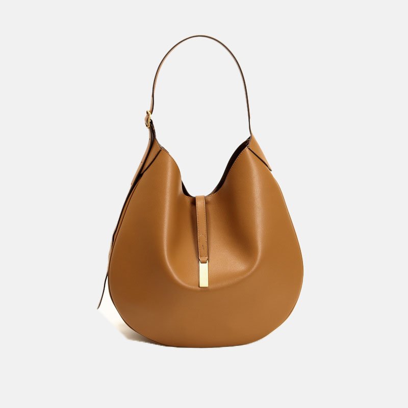 Women’s Vegan Leather Hobo Shoulder Bag - in Tan Brown | Arvea Bags