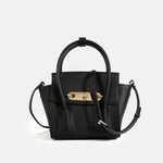 Women’s Wing - Shaped Leather Crossbody Bag – Gold Hardware - in Black | Arvea Bags