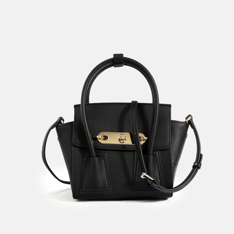 Women’s Wing - Shaped Leather Crossbody Bag – Gold Hardware - in Black | Arvea Bags