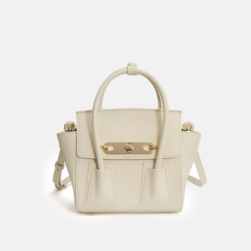 Women’s Wing - Shaped Leather Crossbody Bag – Gold Hardware - in Off - White | Arvea Bags