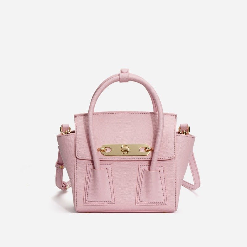 Women’s Wing - Shaped Leather Crossbody Bag – Gold Hardware - in Pink | Arvea Bags