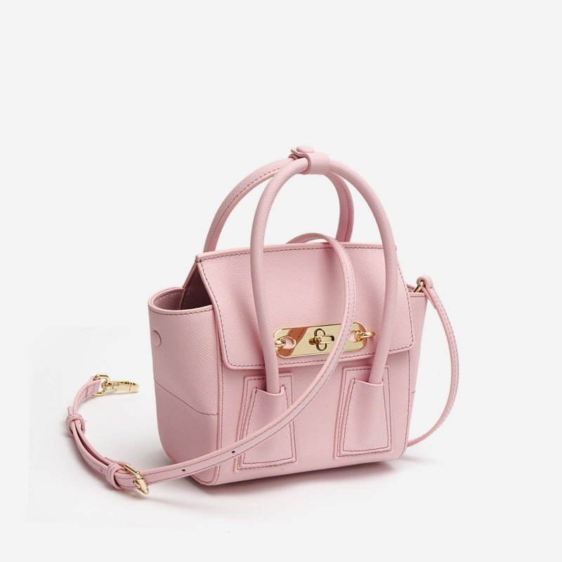 Women’s Wing - Shaped Leather Crossbody Bag – Gold Hardware - in Pink | Arvea Bags