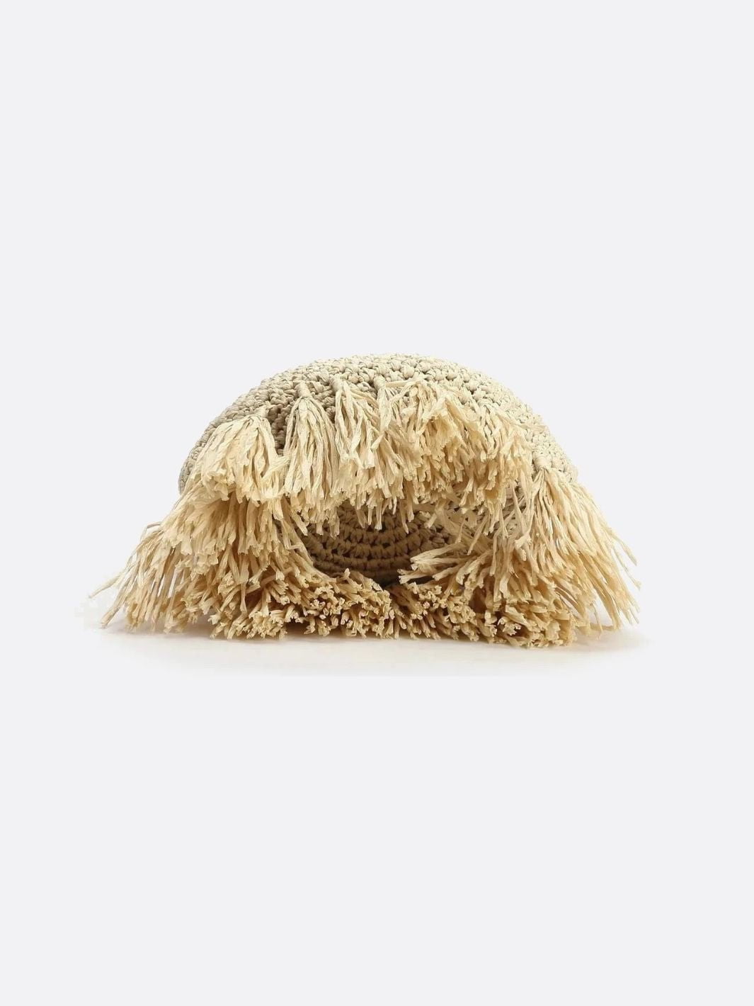 Woven Hobo Bag with Fringe Hem – Boho Shoulder Tote - in Beige | Arvea Bags