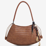 Woven Shoulder Hobo Bag for Women – Chic & Boho - Inspired - in Almond Brown | Arvea Bags