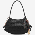 Woven Shoulder Hobo Bag for Women – Chic & Boho - Inspired - in Black | Arvea Bags