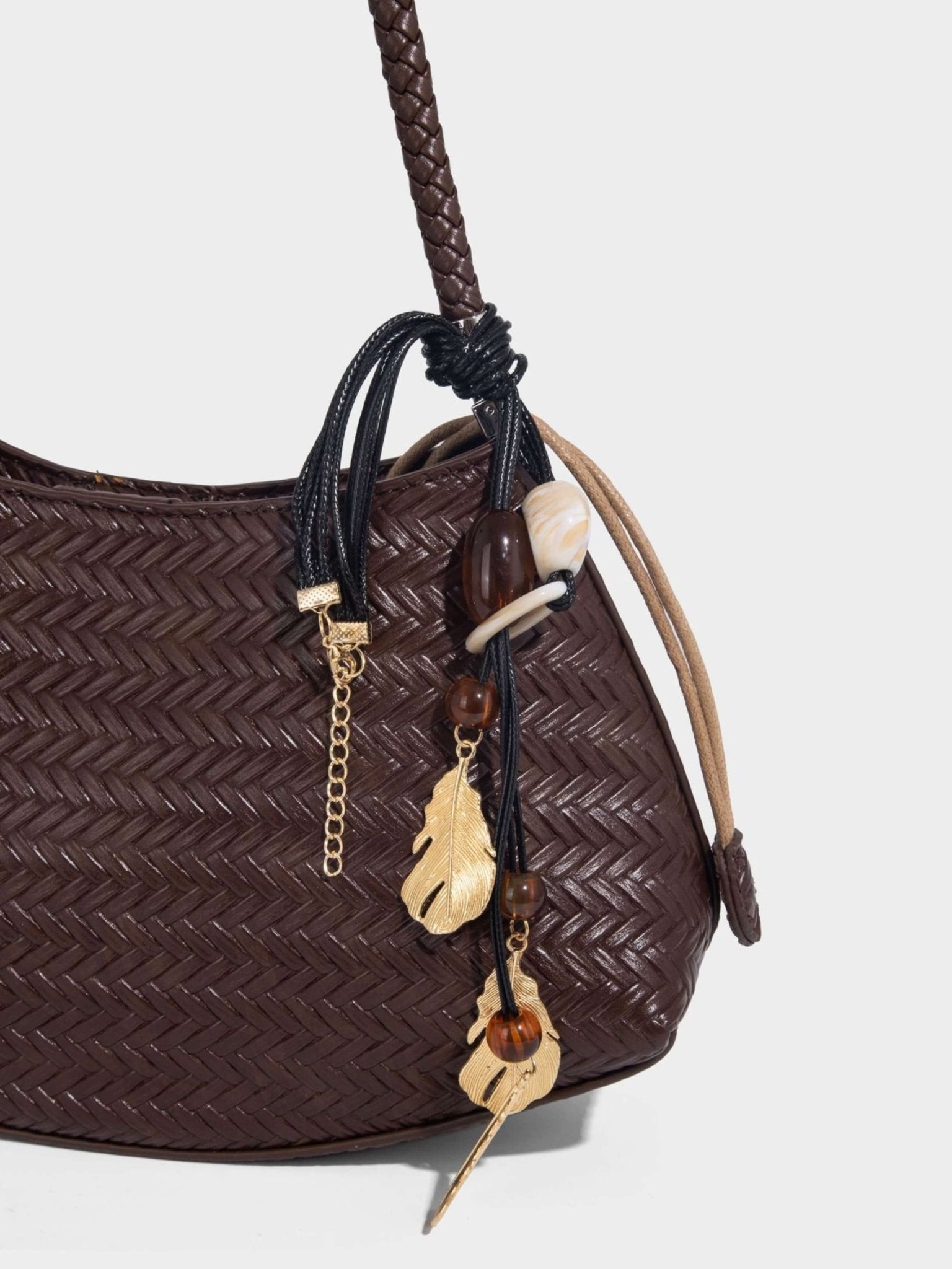 Woven Shoulder Hobo Bag for Women – Chic & Boho - Inspired - in Dark Brown | Arvea Bags