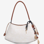 Woven Shoulder Hobo Bag for Women – Chic & Boho - Inspired - in Off White | Arvea Bags