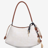 Woven Shoulder Hobo Bag for Women – Chic & Boho - Inspired - in Off White | Arvea Bags