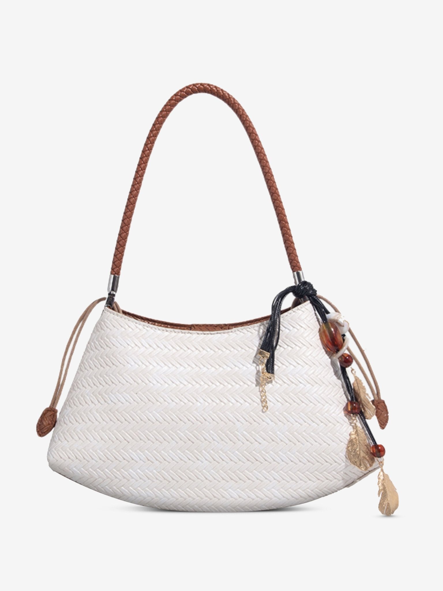 Woven Shoulder Hobo Bag for Women – Chic & Boho - Inspired - in Off White | Arvea Bags