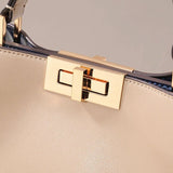 Xylora | White Structured Leather Tote – Elegant & Timeless - in Light Beige | Arvea Bags
