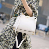 Xylora | White Structured Leather Tote – Elegant & Timeless - in Light Beige | Arvea Bags